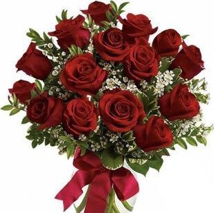 15 red roses with greenery | Flower Delivery Kamensk-Uralsky